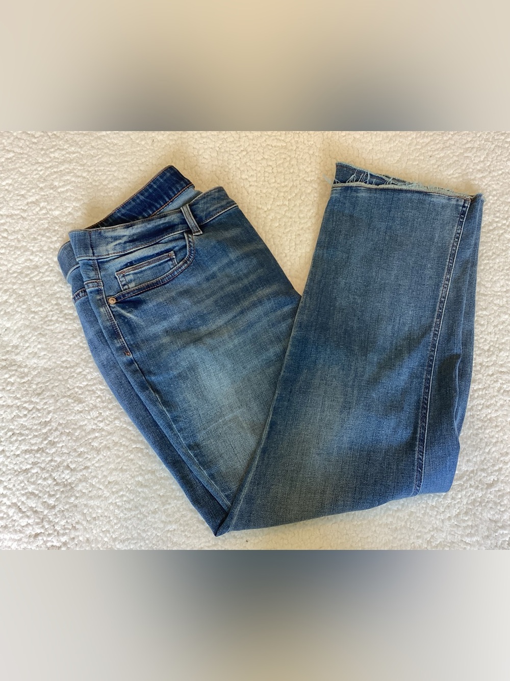J Jill Denim‎ Size 16 Demi Bootcut Jeans Raw Hem Casual Coastal Style